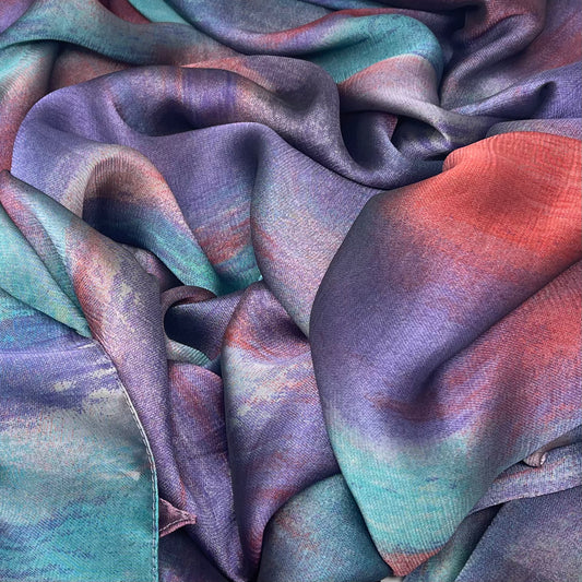 Printed Silk Chiffon | Hue - Watercolour