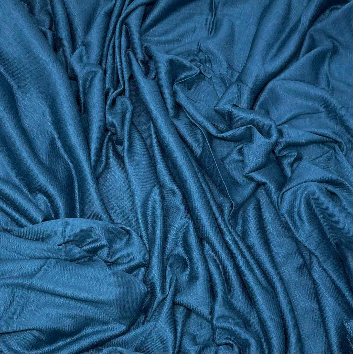 Premium Jersey Hijab in Teal – Soft, Non-Slip, and Elegant Stretch Fabric