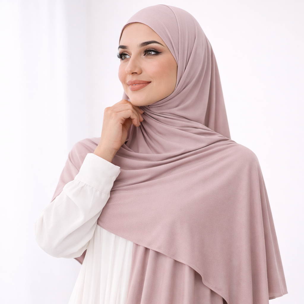 Liquid Jersey Hijab | Blush