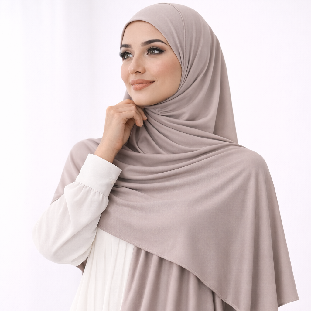 Liquid Jersey Hijab | Dusty Cream