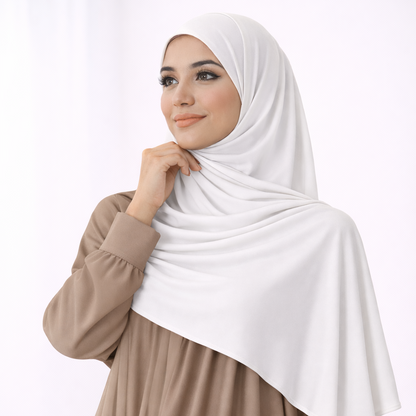 Liquid Jersey Hijab | Off White