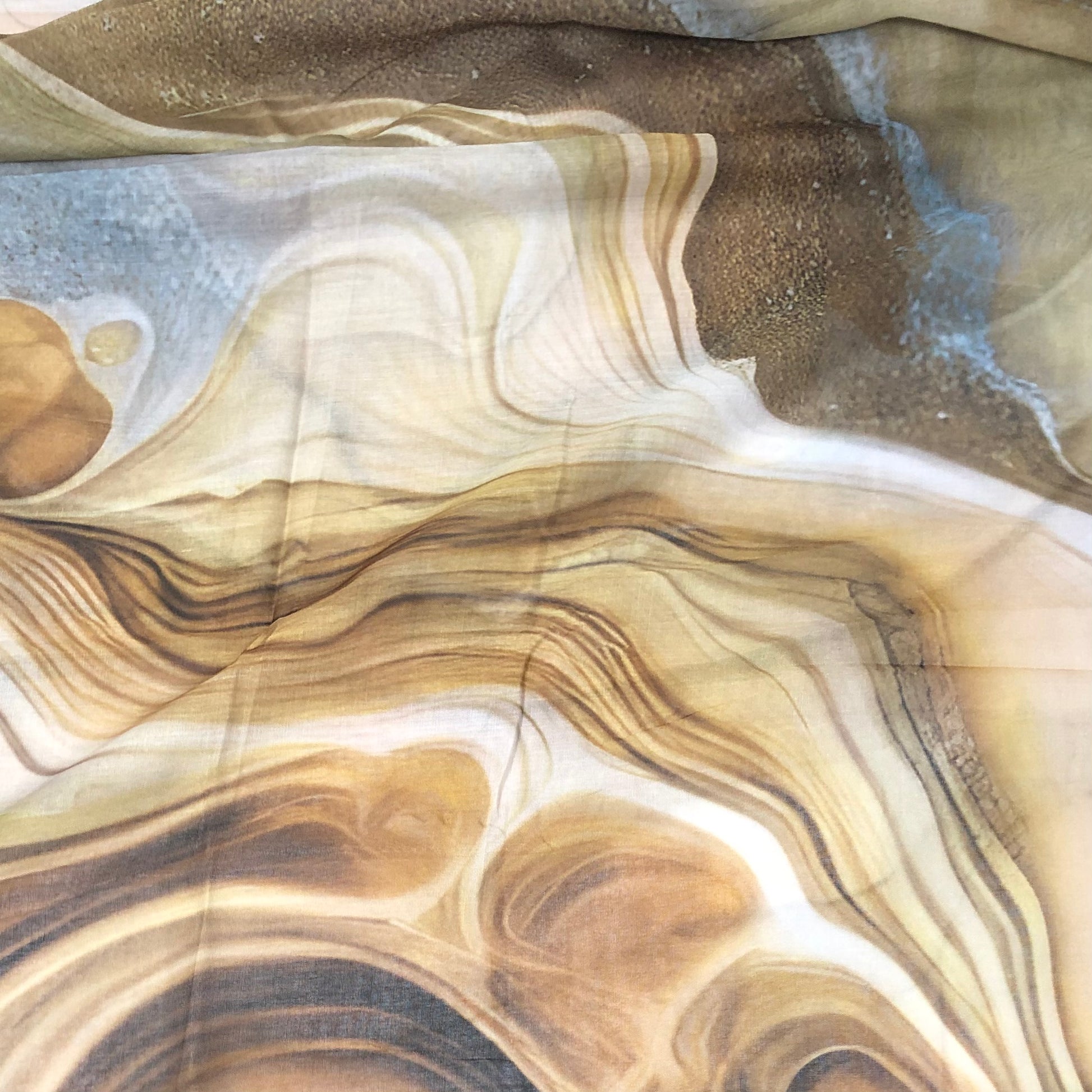 Watercolour Modal Hijab with beige and brown tones