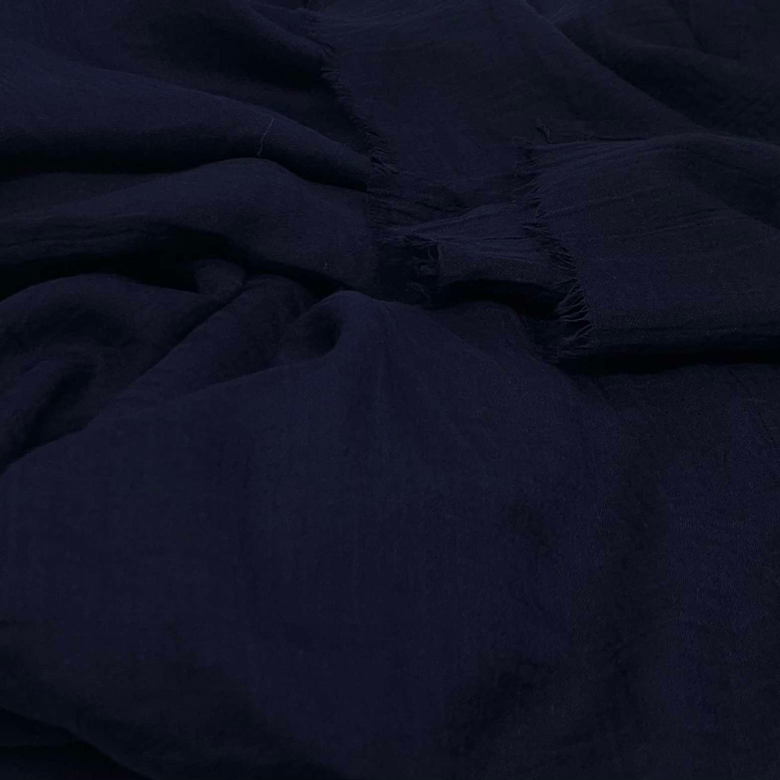 Premium cotton silk hijab for everyday wear – Navy Blue