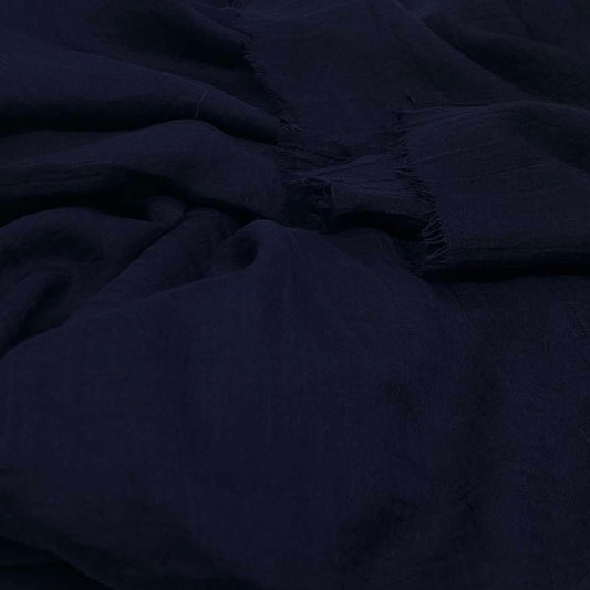 Premium cotton silk hijab for everyday wear – Navy Blue