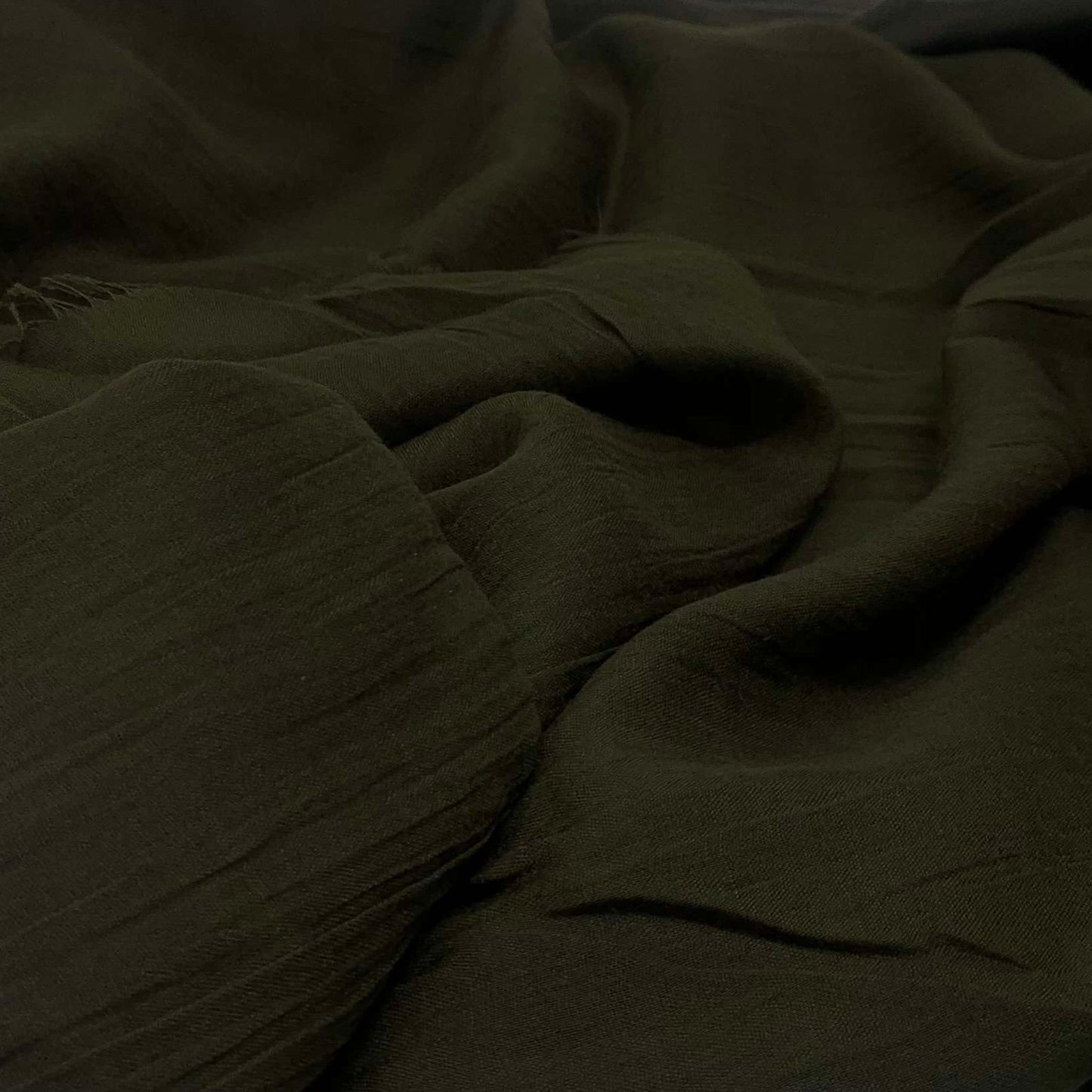 Premium cotton silk hijab for everyday wear – Olive Green