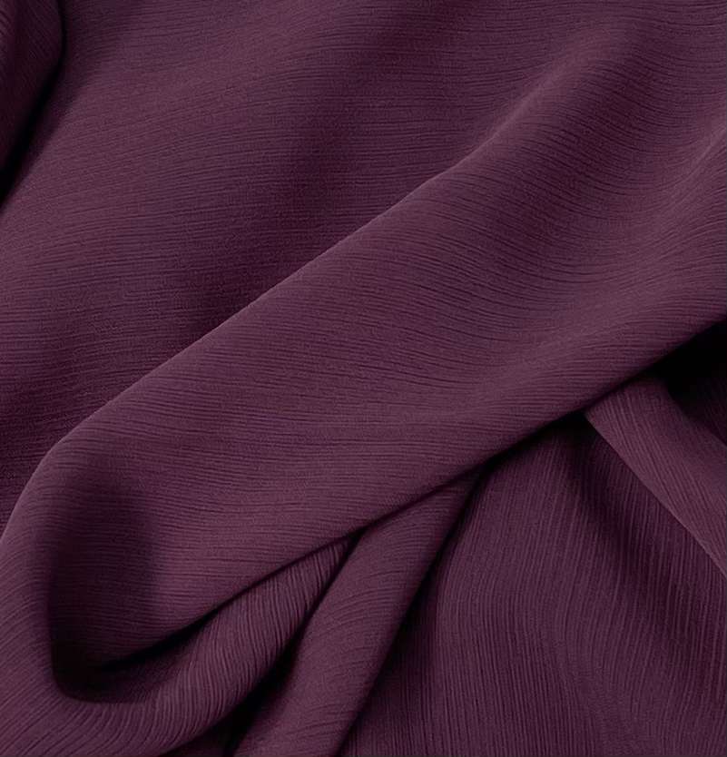 Pinstripe Chiffon | Burgundy