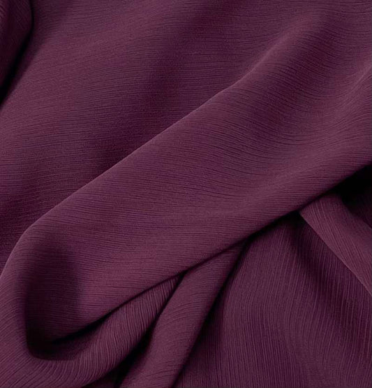 Pinstripe Chiffon | Burgundy