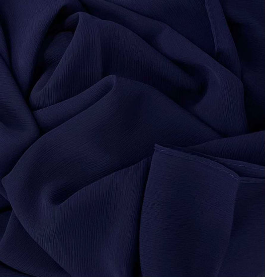 Pinstripe Chiffon | Navy