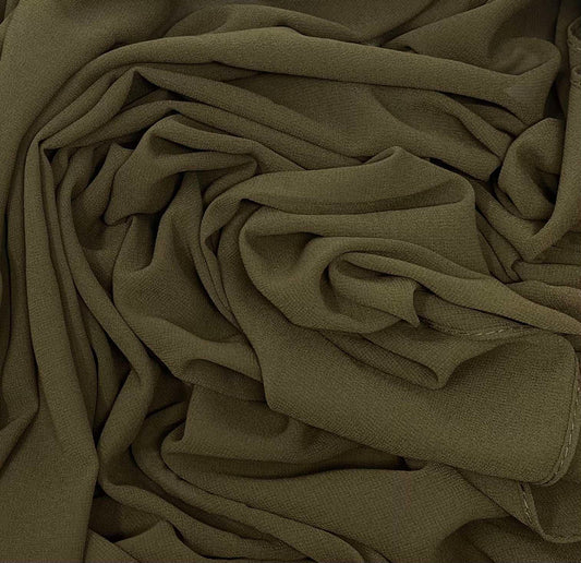 Premium Chiffon Hijab | Dark Olive