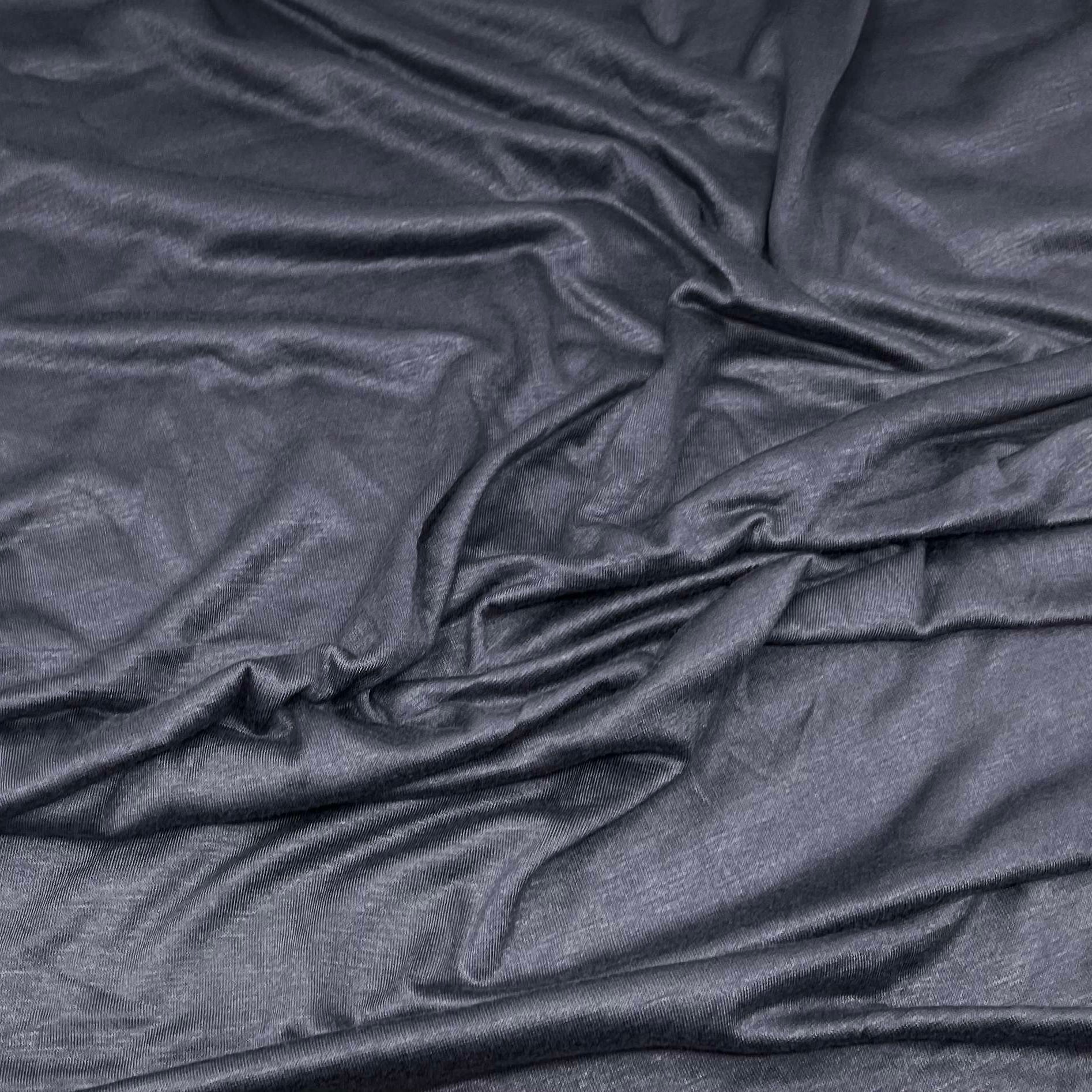 Premium Jersey Hijab in Graphite – Soft, Non-Slip, and Elegant Stretch Fabric