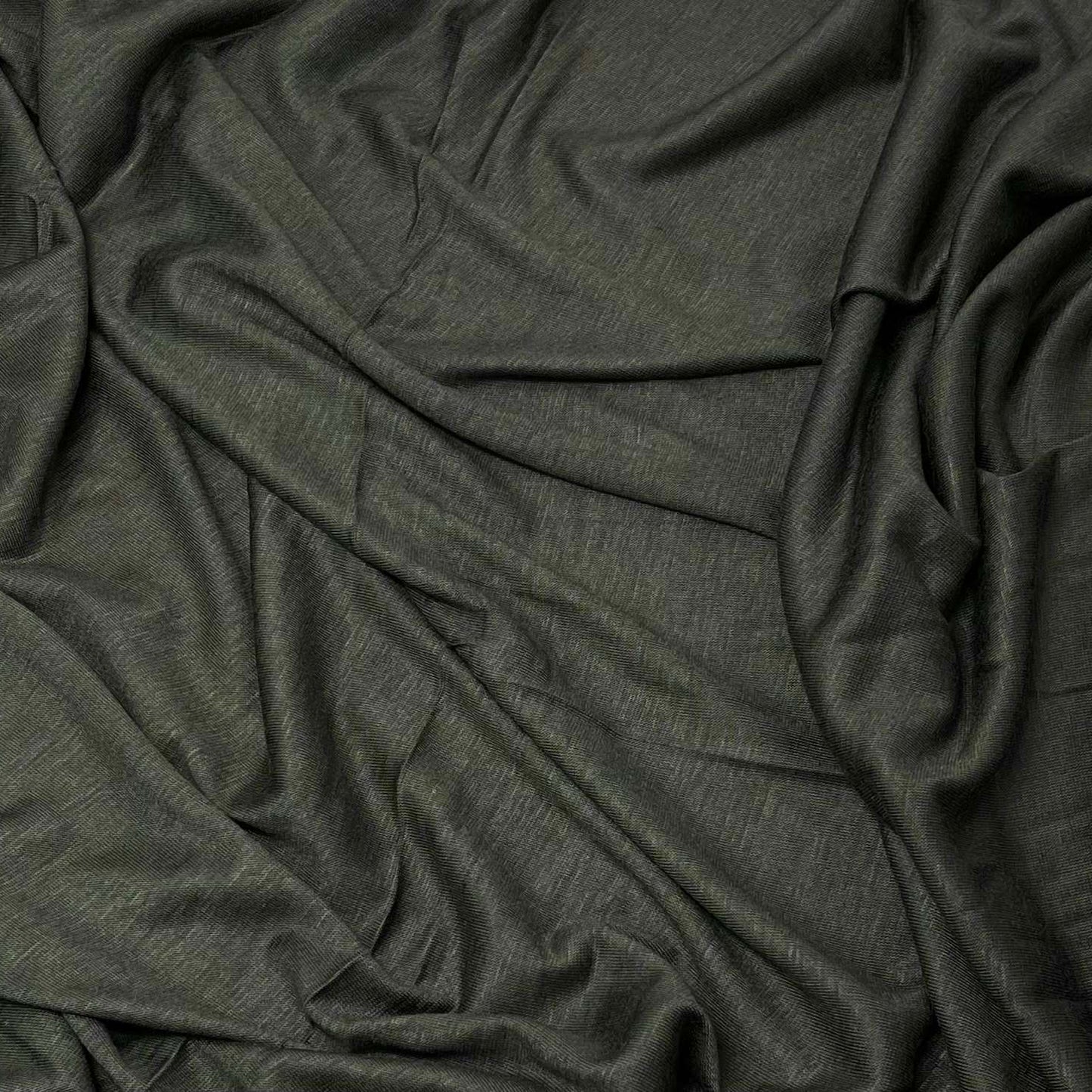 Premium Jersey Hijab in Khaki Green – Soft, Non-Slip, and Elegant Stretch Fabric