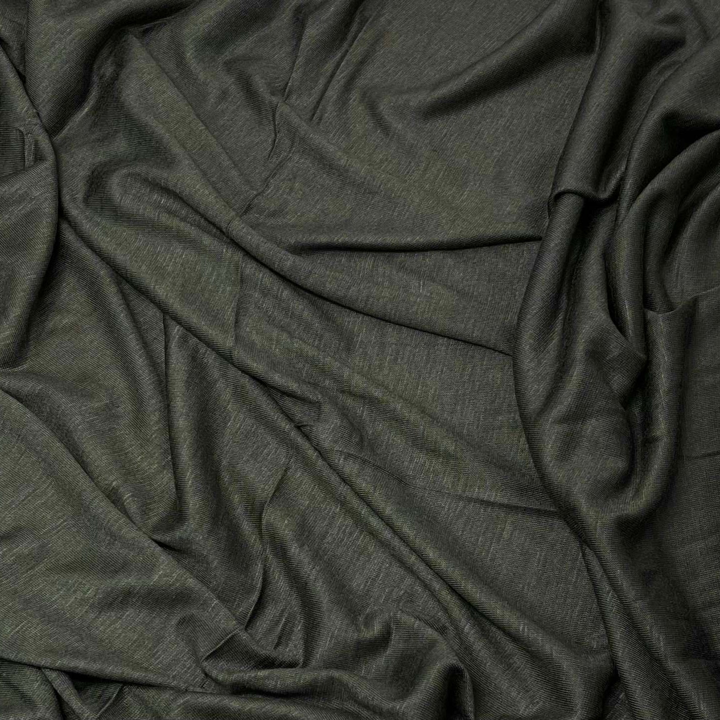 Premium Jersey Hijab in Khaki Green – Soft, Non-Slip, and Elegant Stretch Fabric
