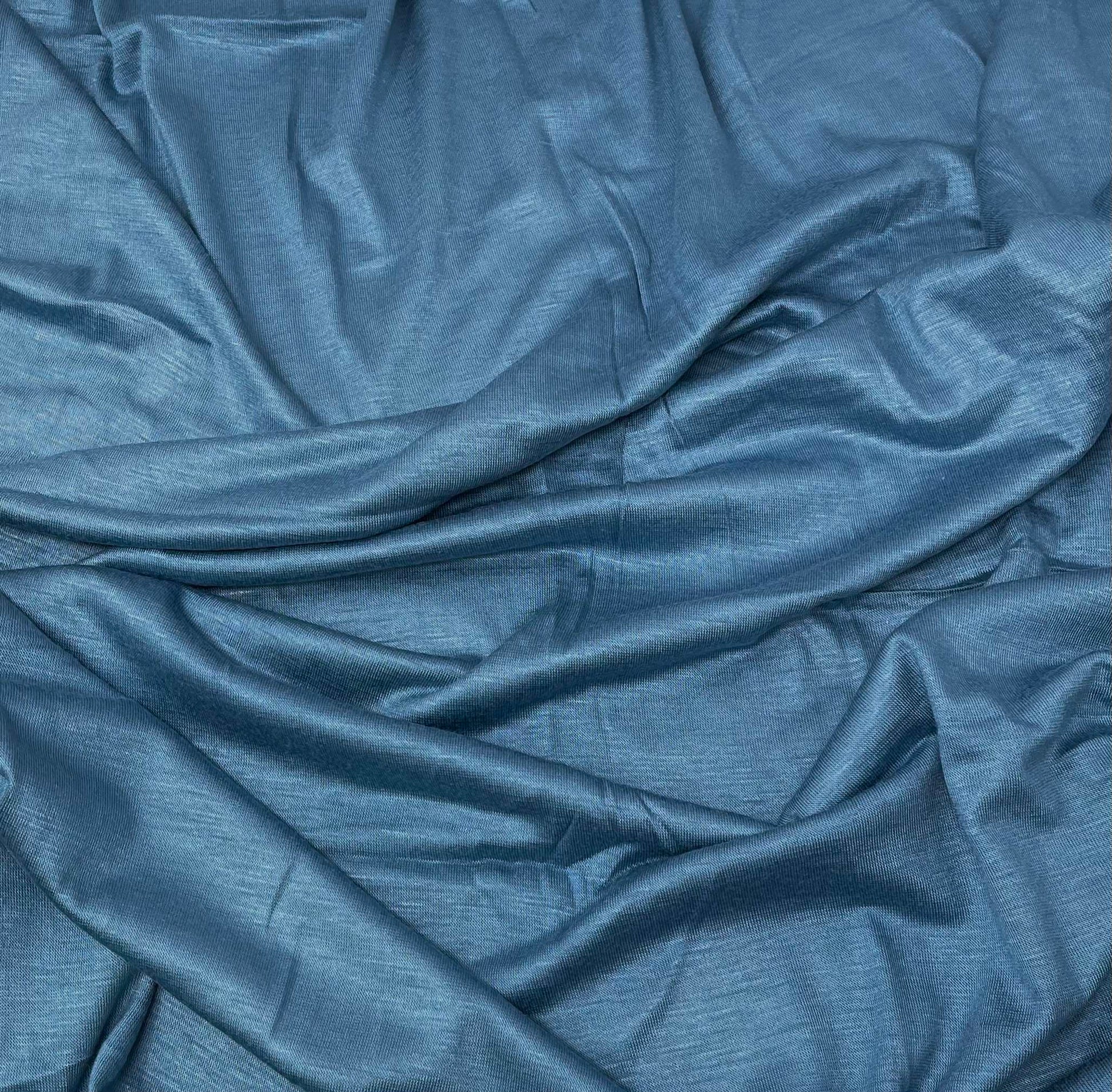 Premium Jersey Hijab in Ocean Blue – Soft, Non-Slip, and Elegant Stretch Fabric