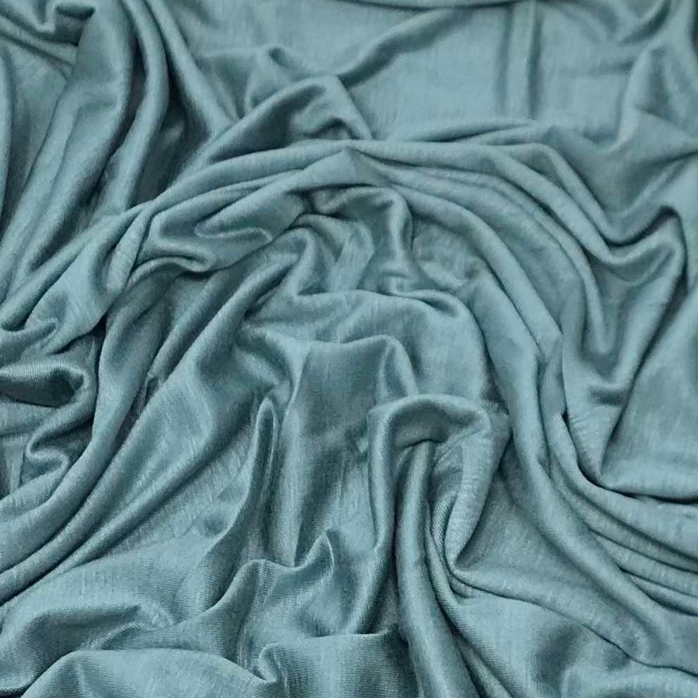 Premium Jersey Hijab in Sage Blue – Soft, Non-Slip, and Elegant Stretch Fabric