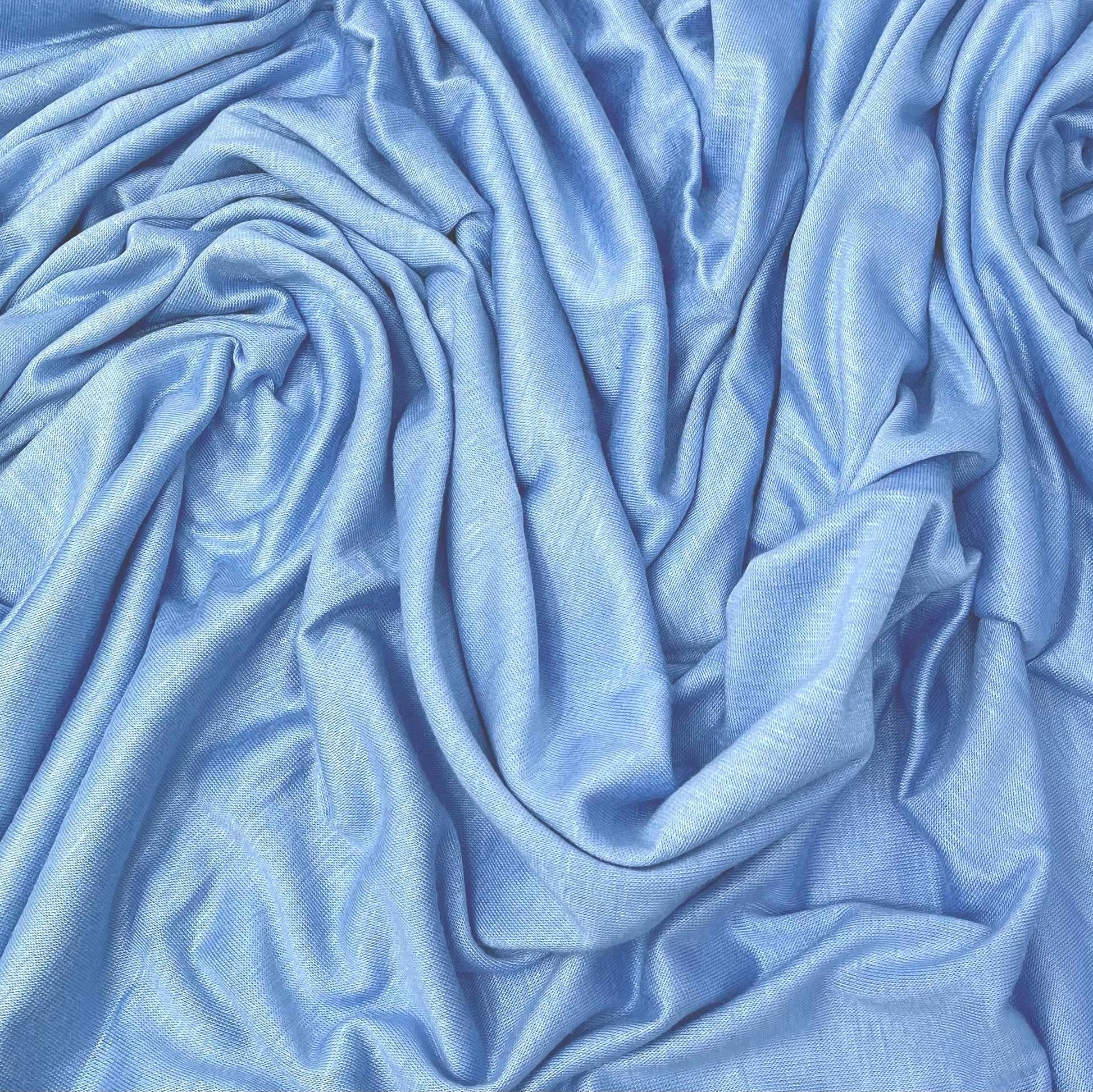 Premium Jersey Hijab in Sky Blue – Soft, Non-Slip, and Elegant Stretch Fabric