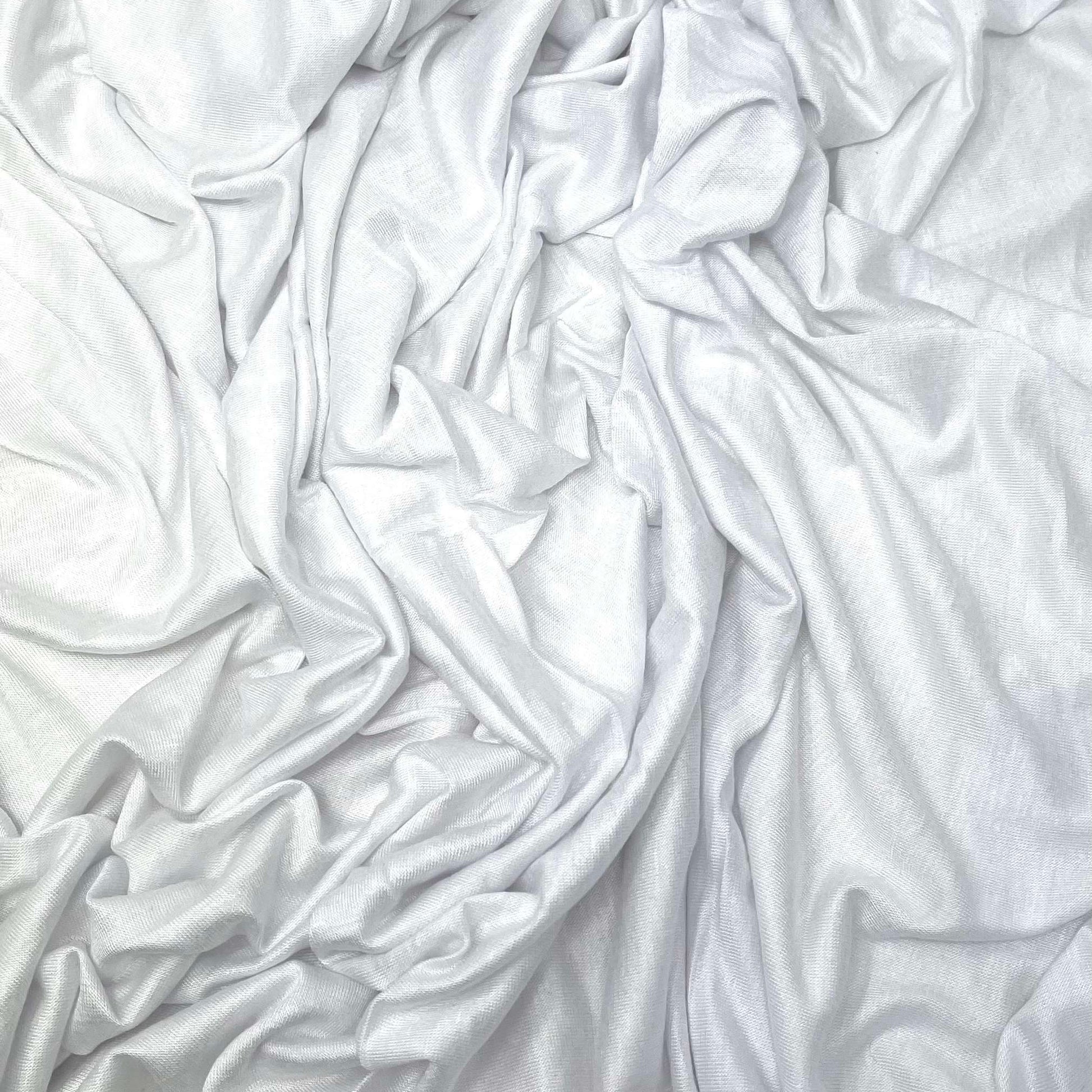 Premium Jersey Hijab in White – Soft, Non-Slip, and Elegant Stretch Fabric