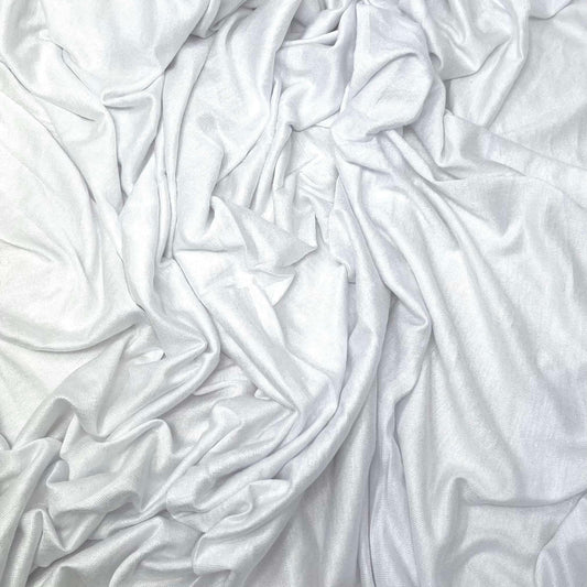 Premium Jersey Hijab in White – Soft, Non-Slip, and Elegant Stretch Fabric