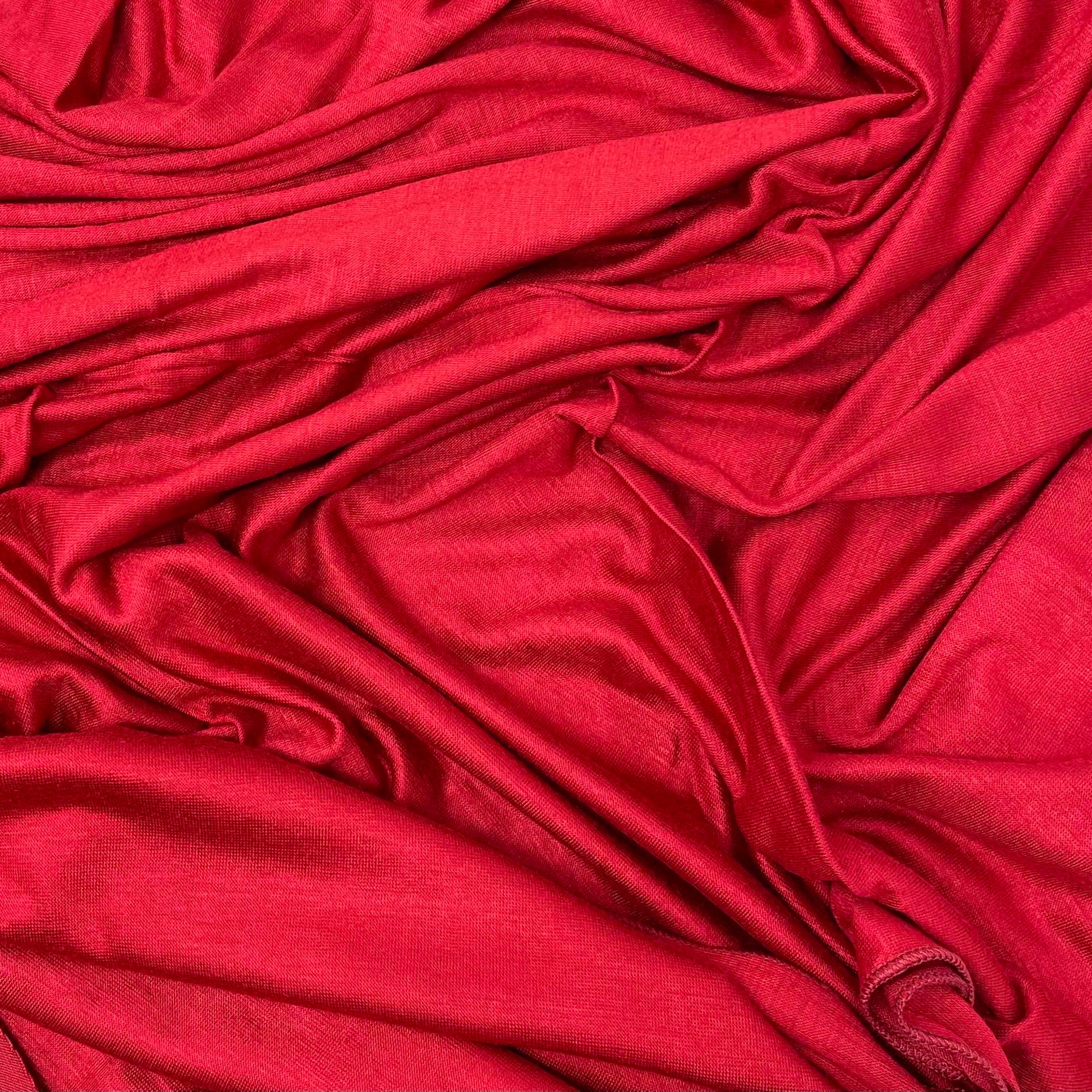 Premium jersey hijab in Red – Soft, Non-Slip, and Elegant Stretch Fabric